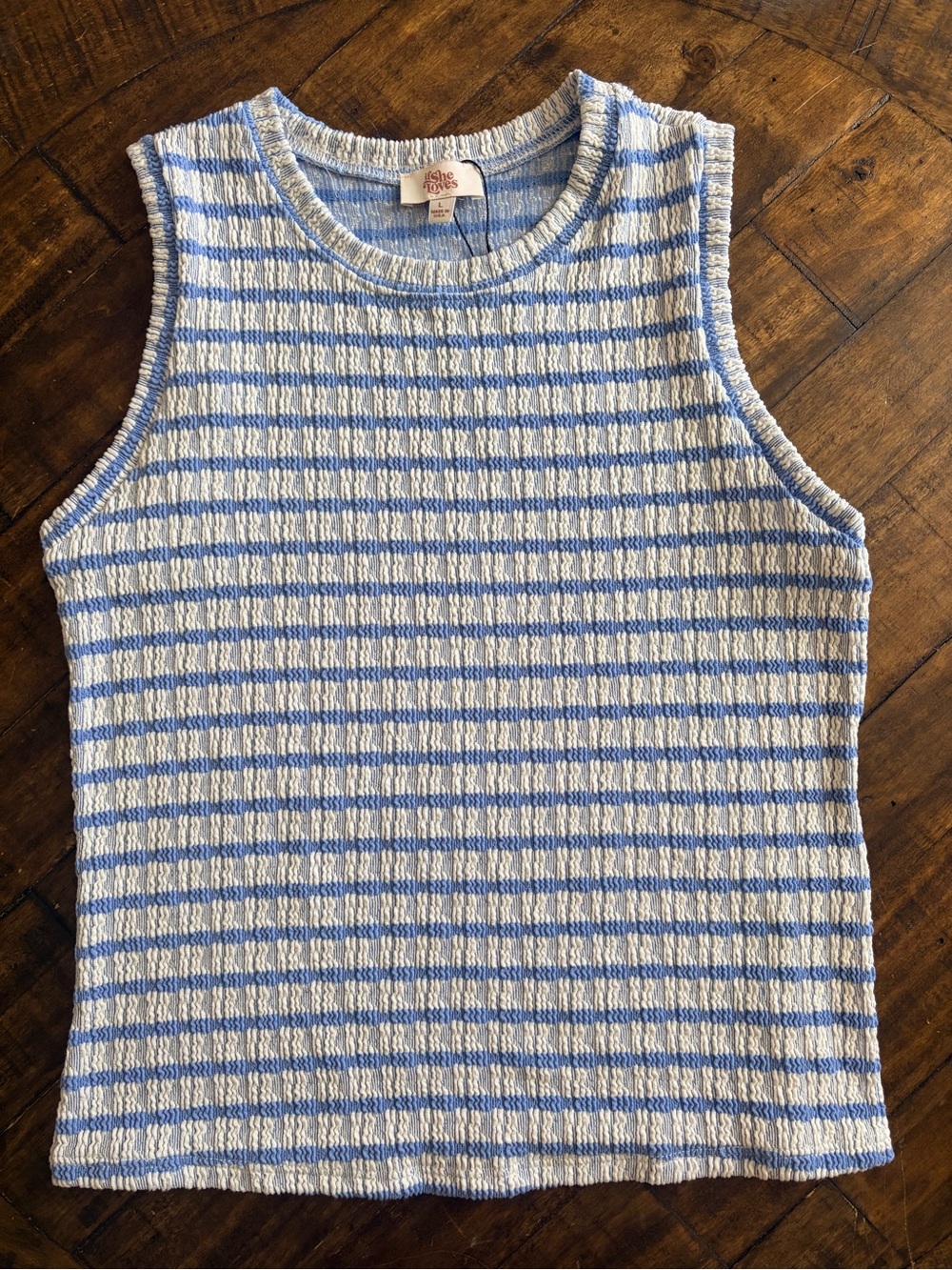 Chapter Boutique Blue and White Preppy Tank